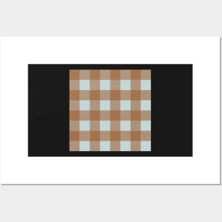 Little Critter Plaid - Brown and Pale Turquoise Posters and Art